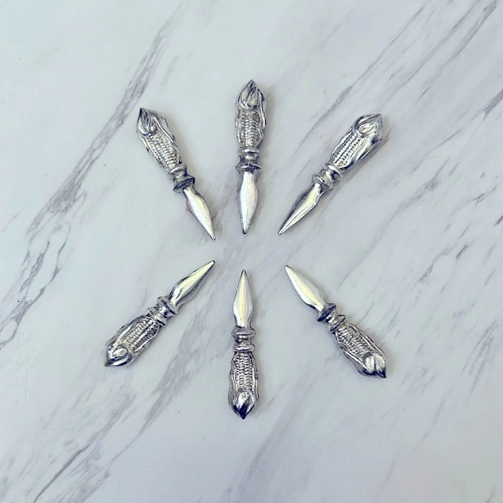 Silver Corn Cob Holders Set